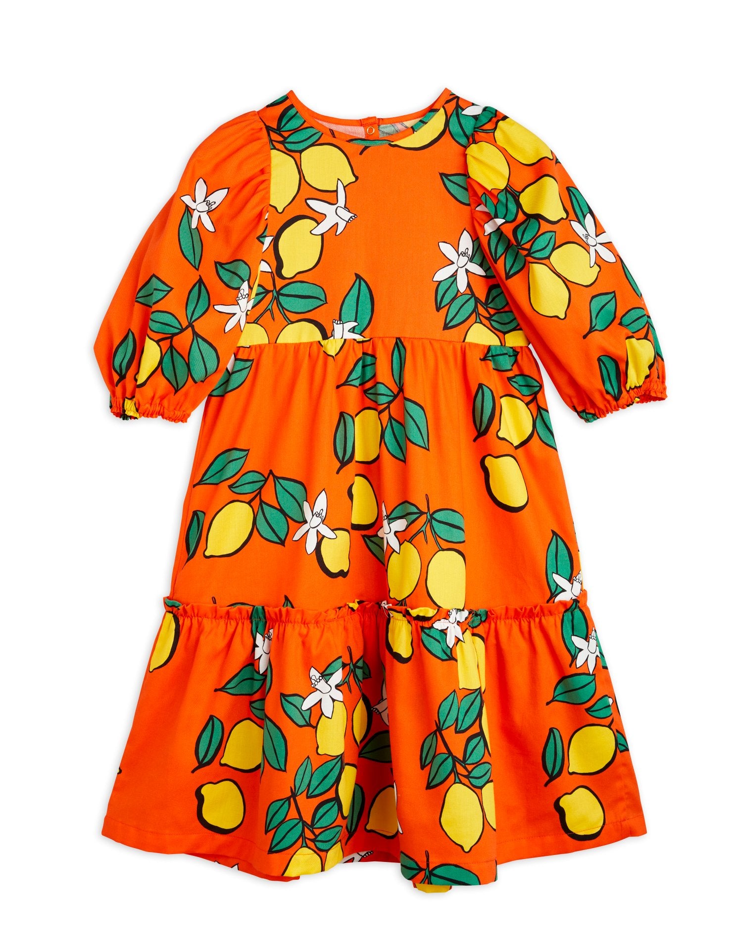 LEMONS AOP WOVEN PUFF SLEEVE DRESS - LITTLE IVY