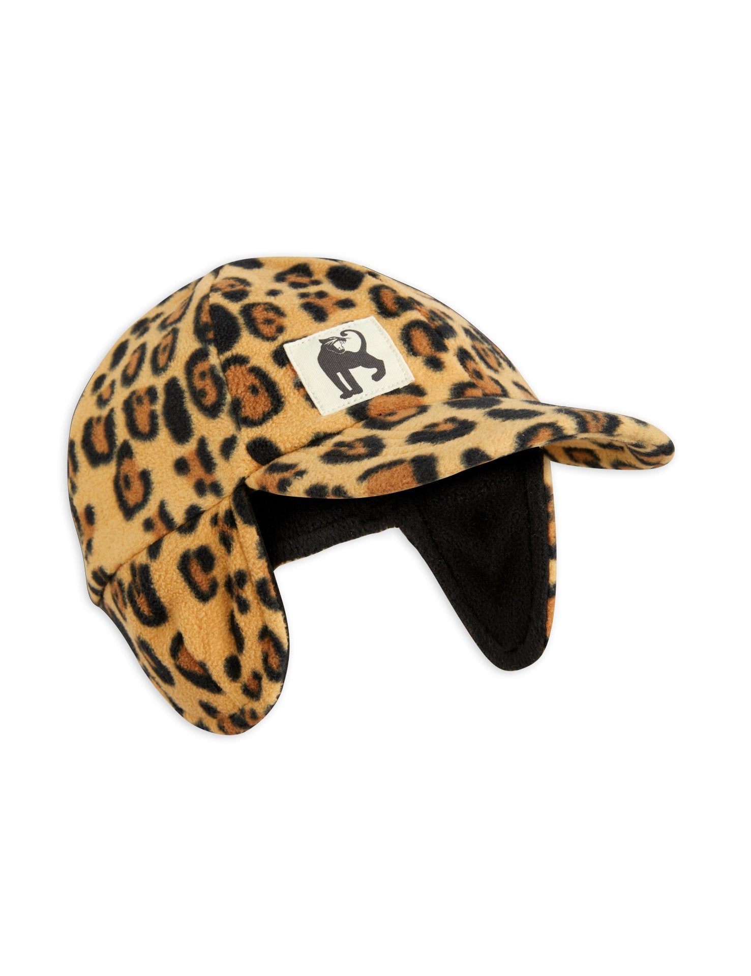 Leopard fleece cap