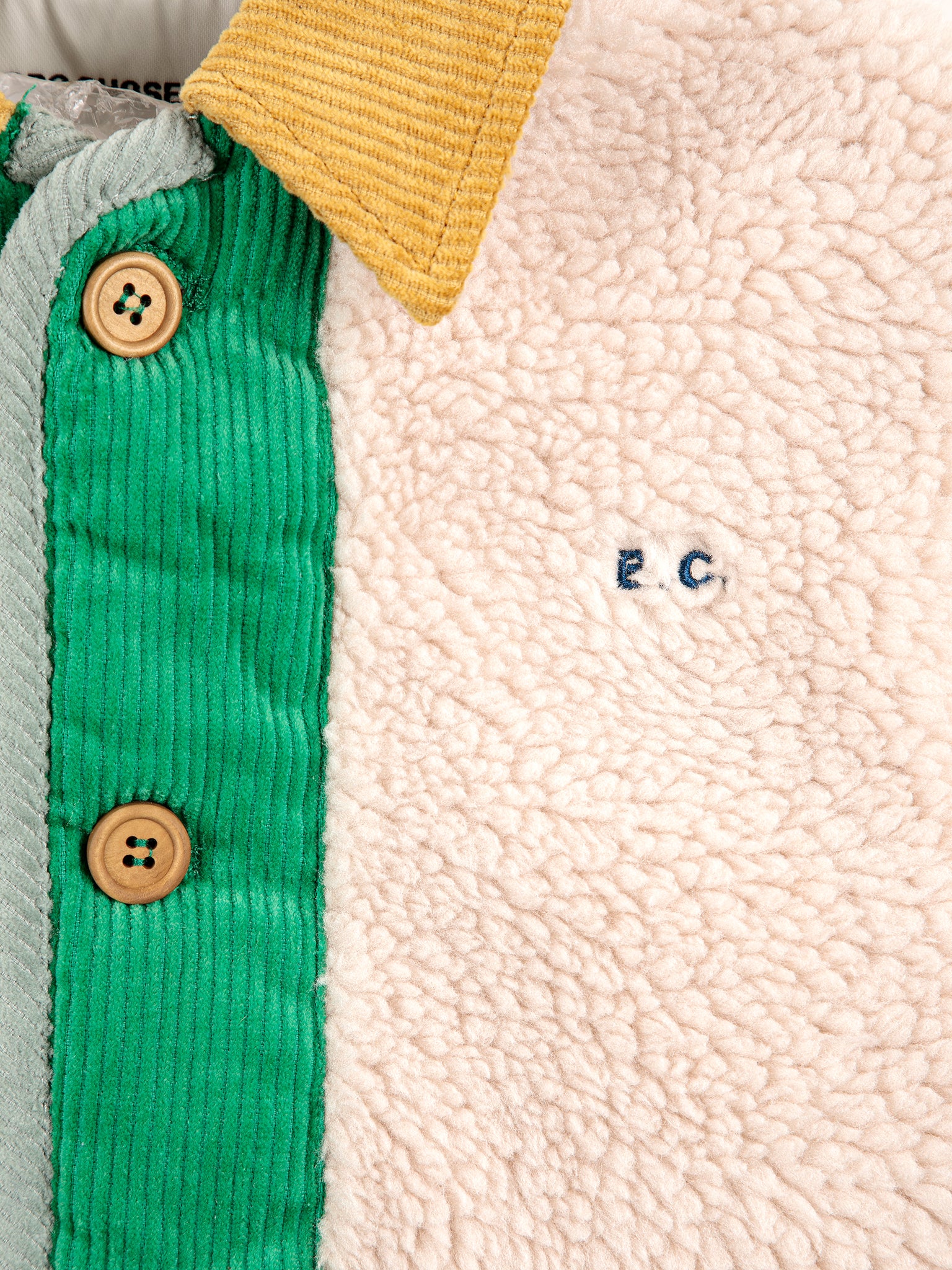 Color Block sheepskin jacket