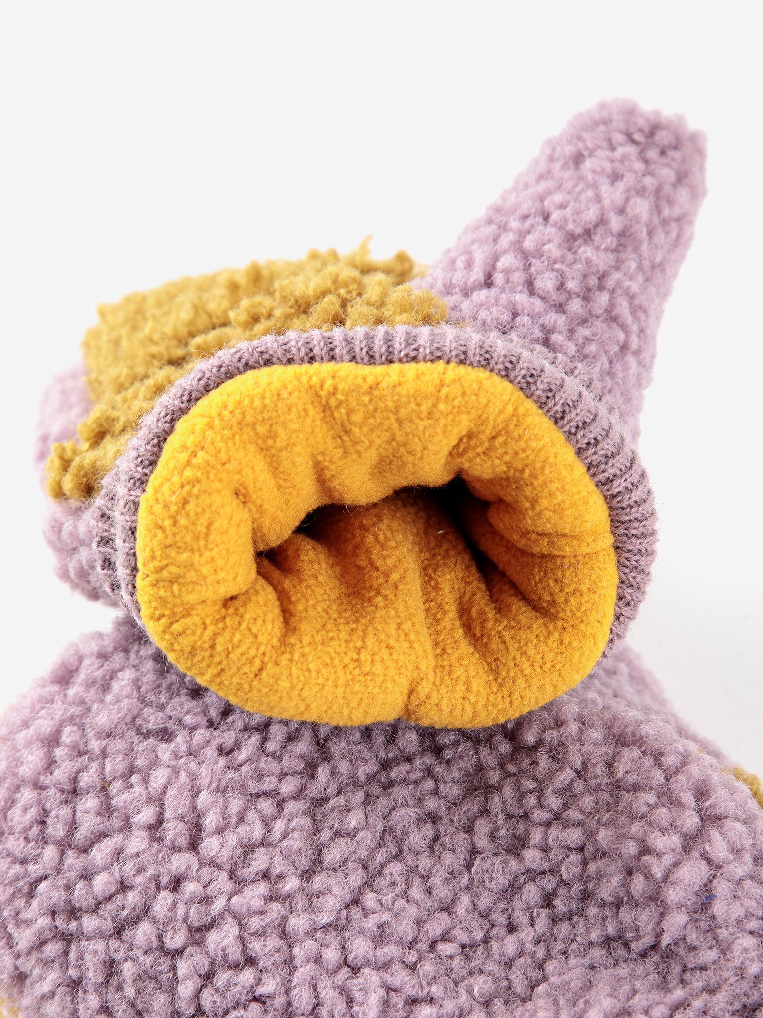 Sheepskin Color Block lavender gloves