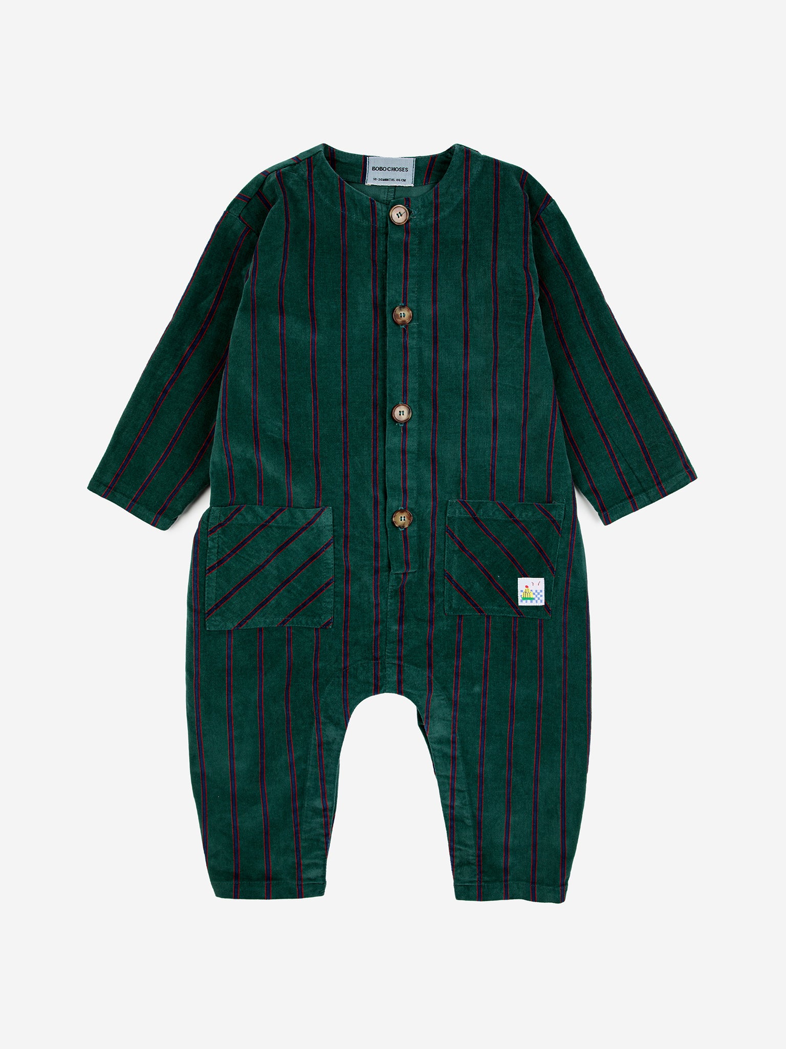 Baby Striped velvet overall