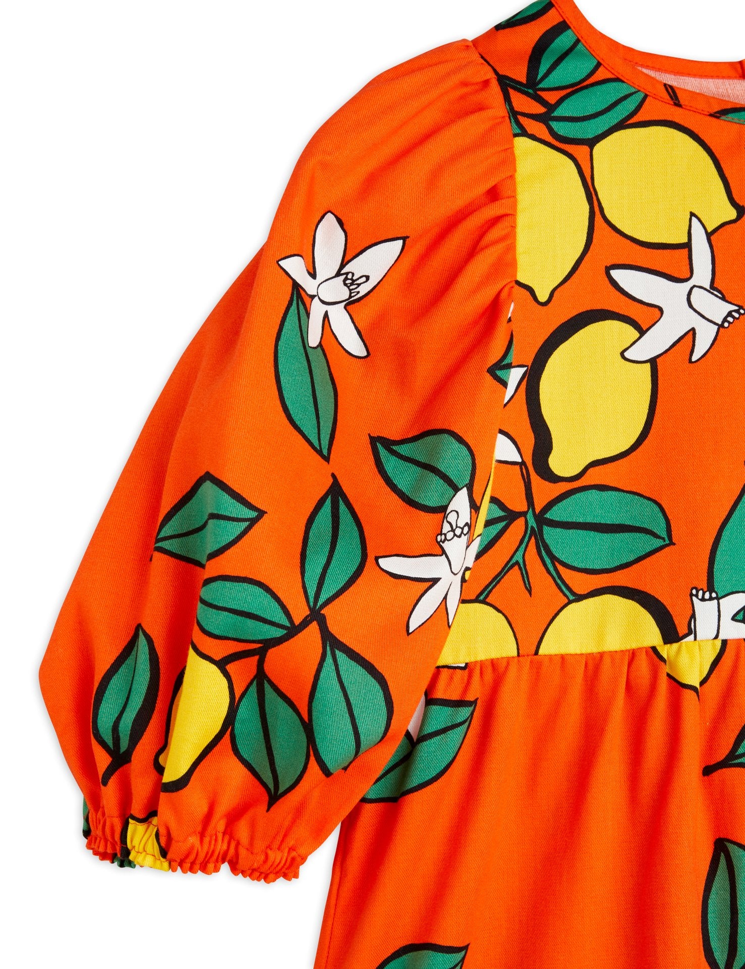 LEMONS AOP WOVEN PUFF SLEEVE DRESS - LITTLE IVY