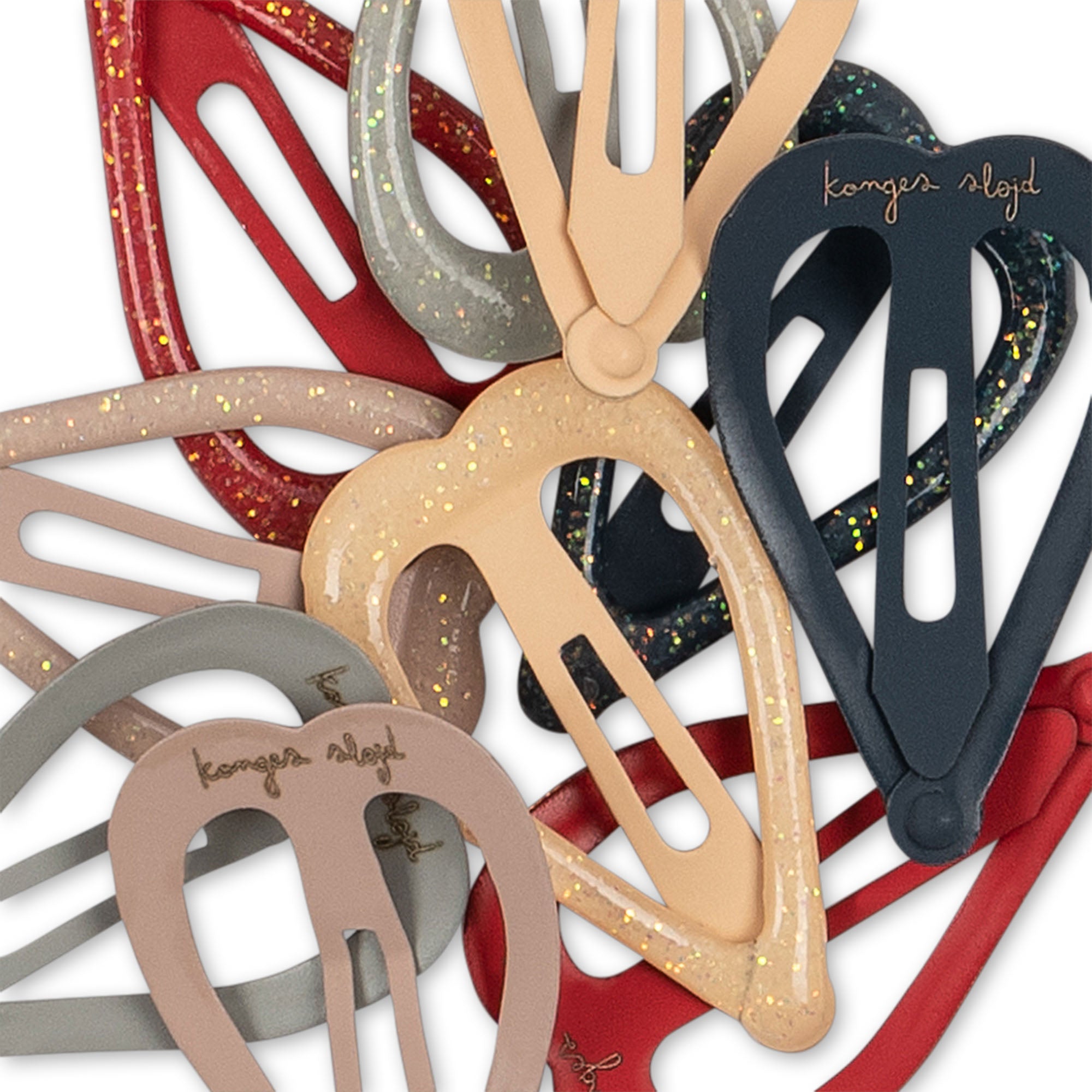 10 PACK JUNIOR HAIR CLIPS HEART