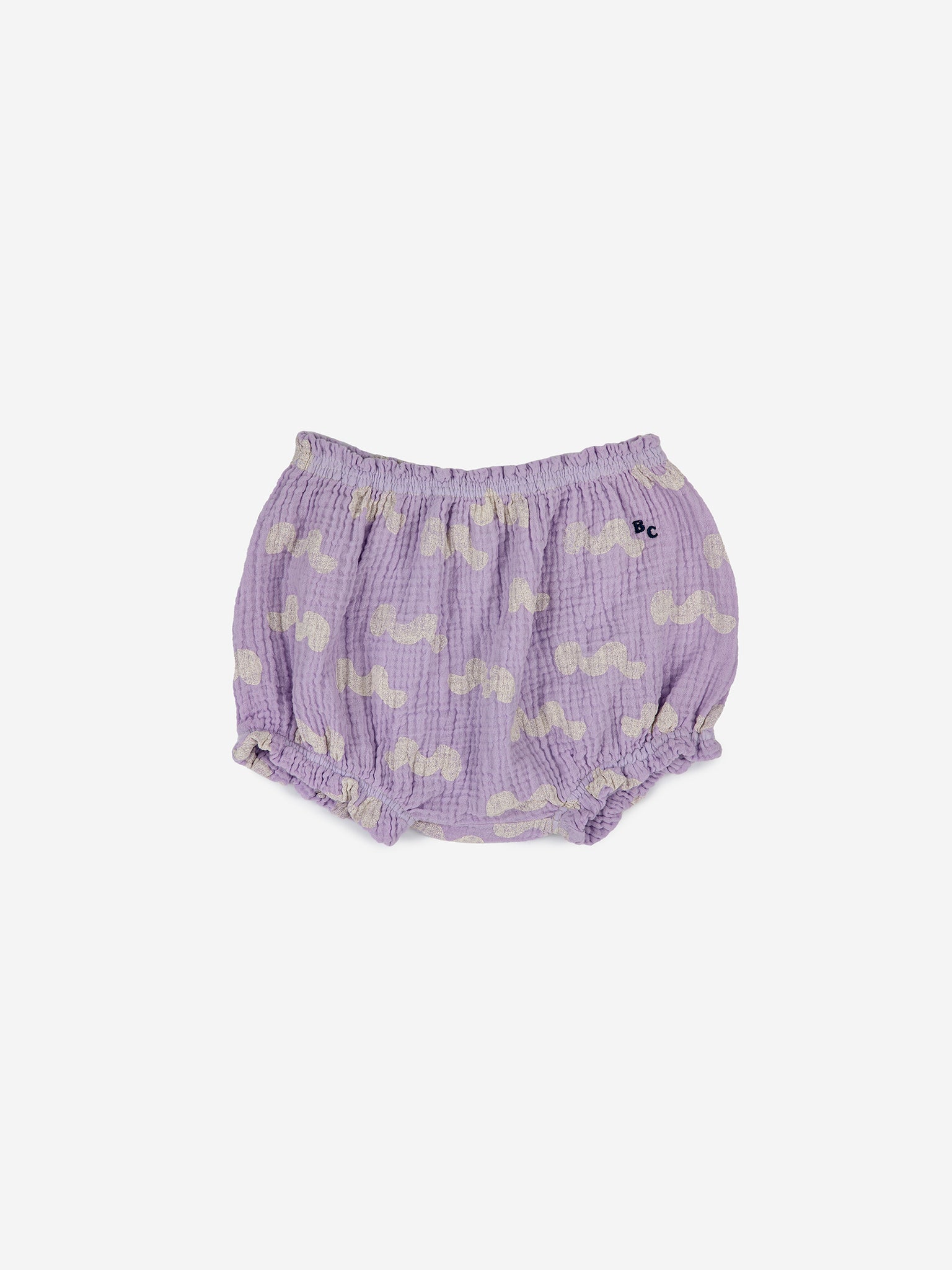Waves all over woven ruffle bloomer