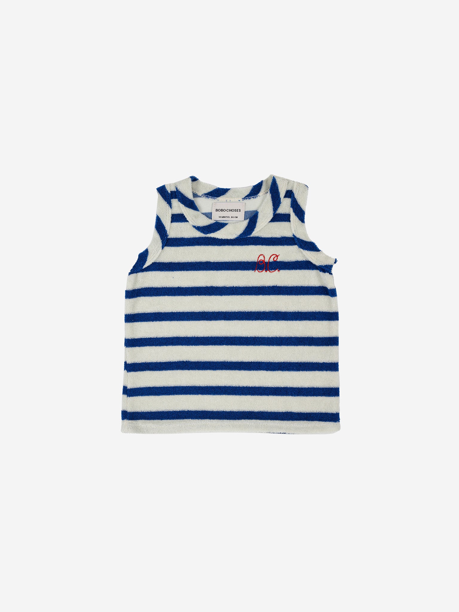 Blue Stripes terry tank top