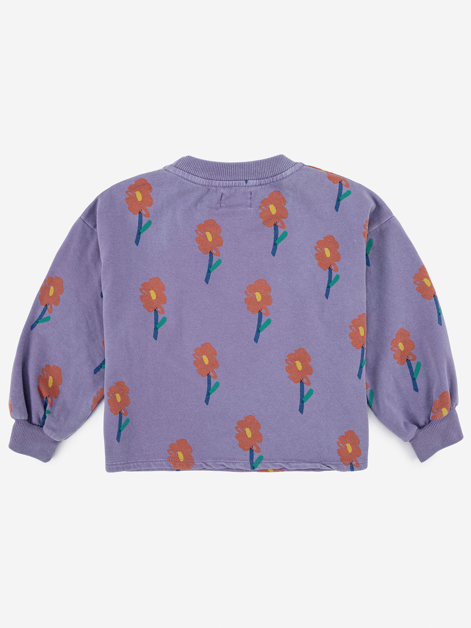 Flowers all over cropped sweatshirt