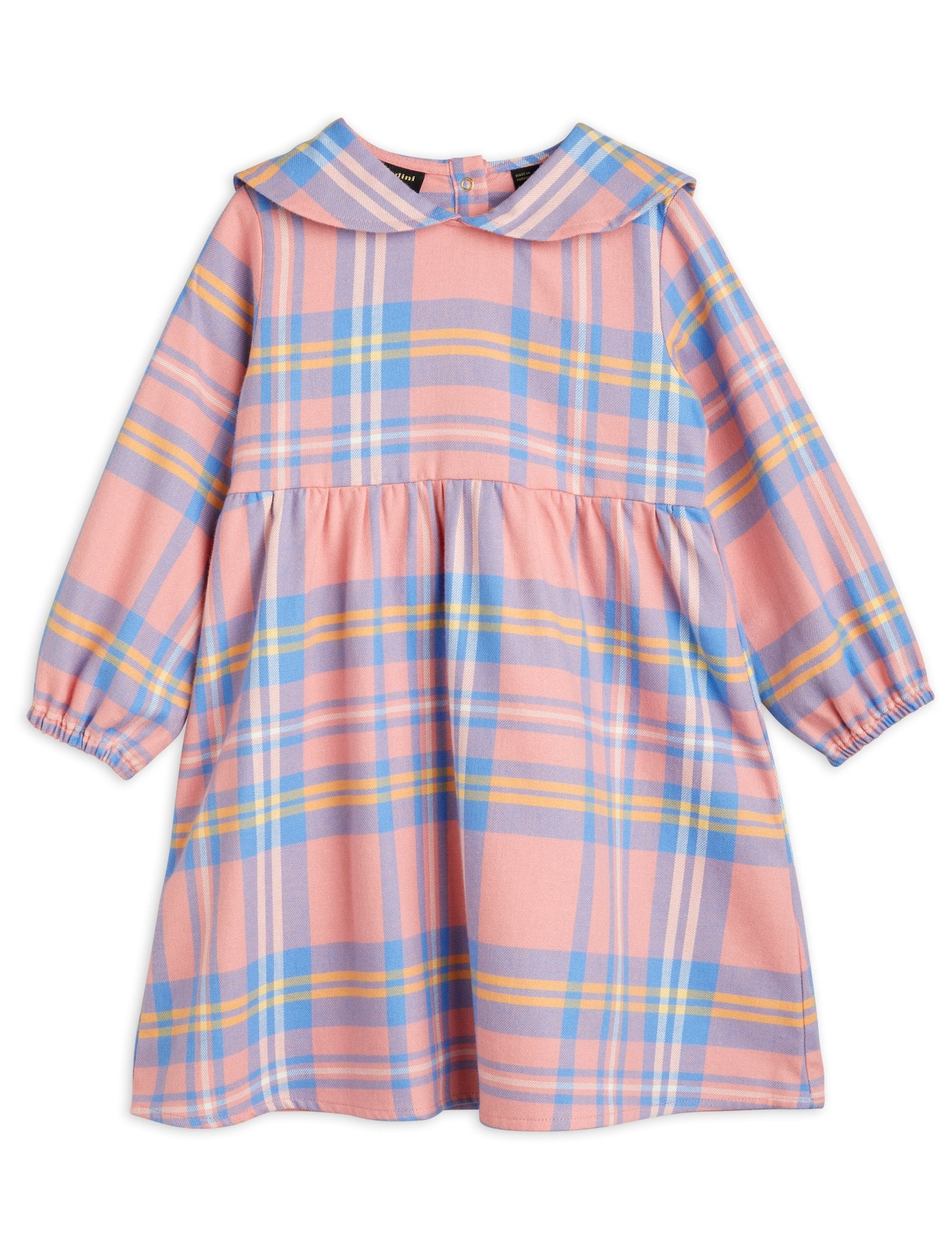 Flannel Check woven sailor dress