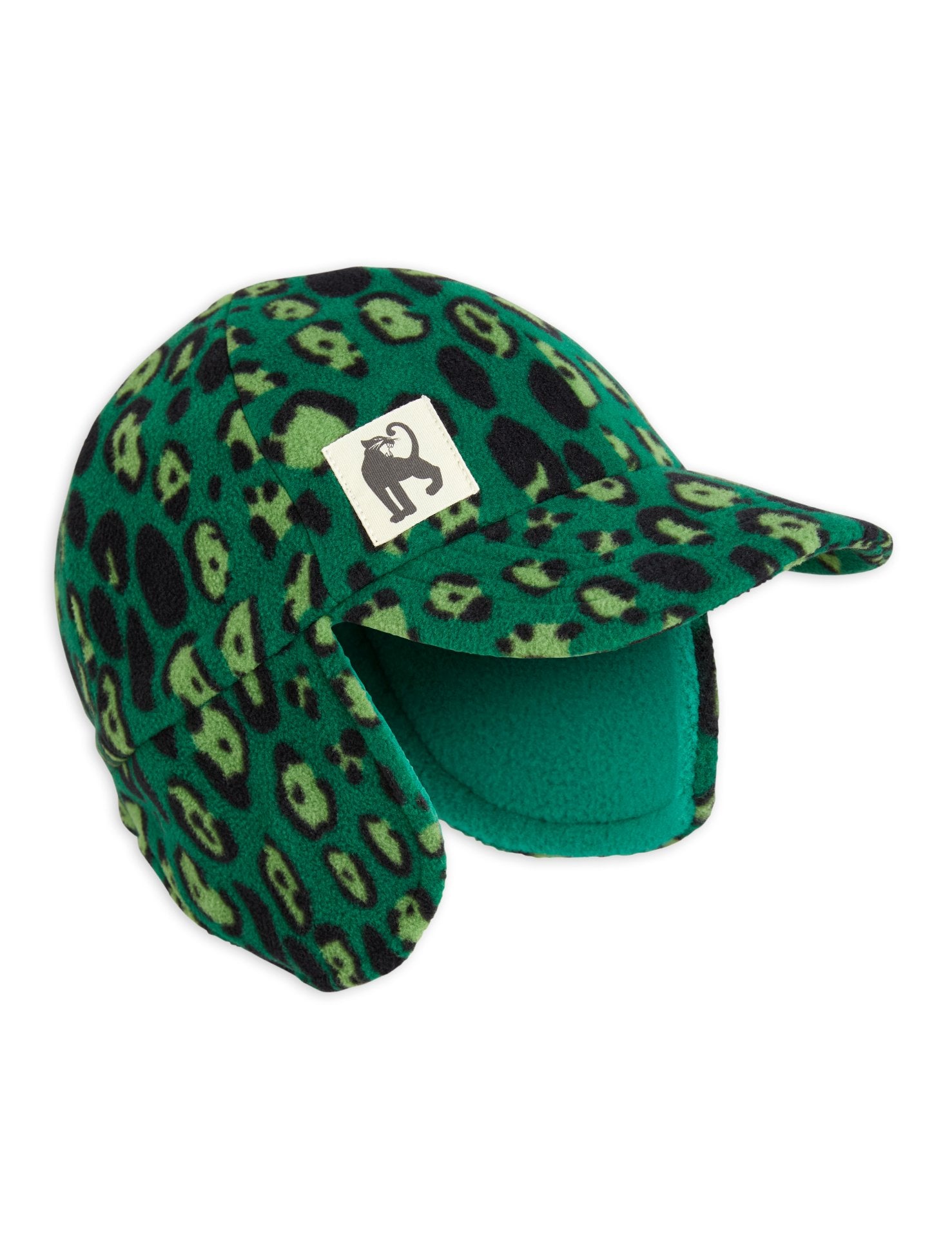 Leopard fleece cap