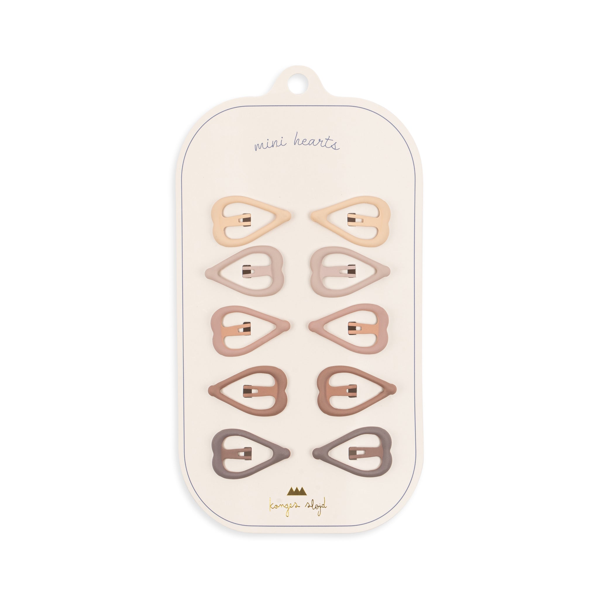 10-PACK MINI HAIR CLIPS HEART