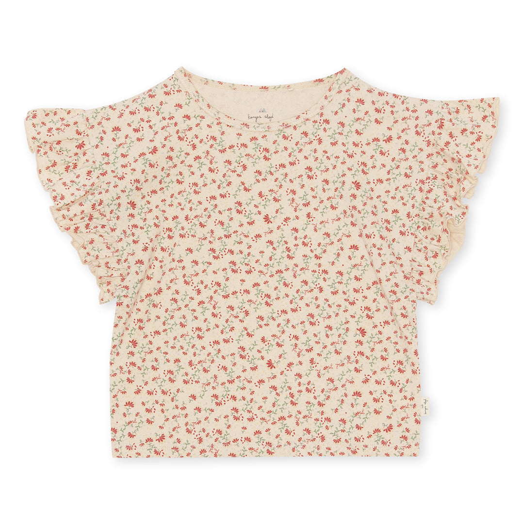 LIN FRILL TEE GOTS