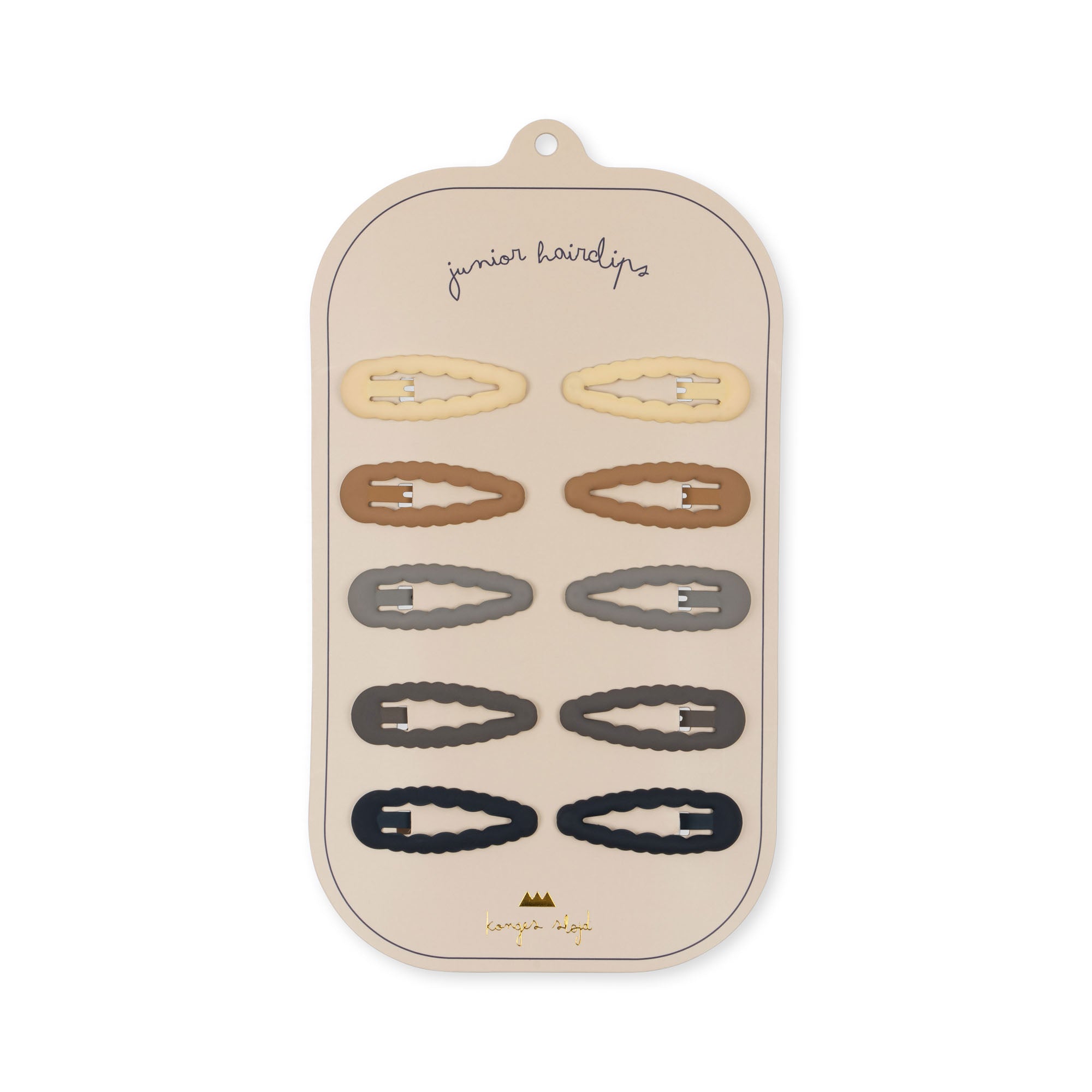 10-PACK JUNIOR HAIR CLIPS SCALLOP